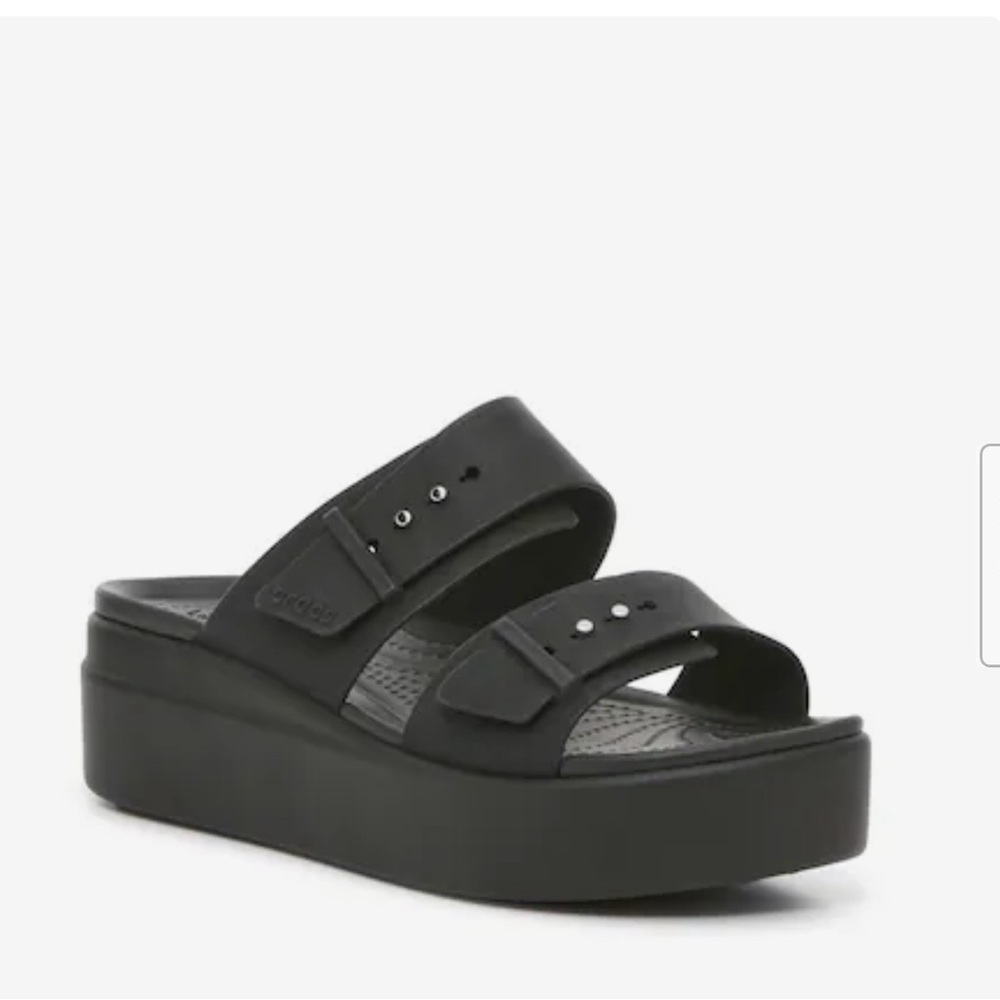 New! Crocs Brooklyn Wedge - black